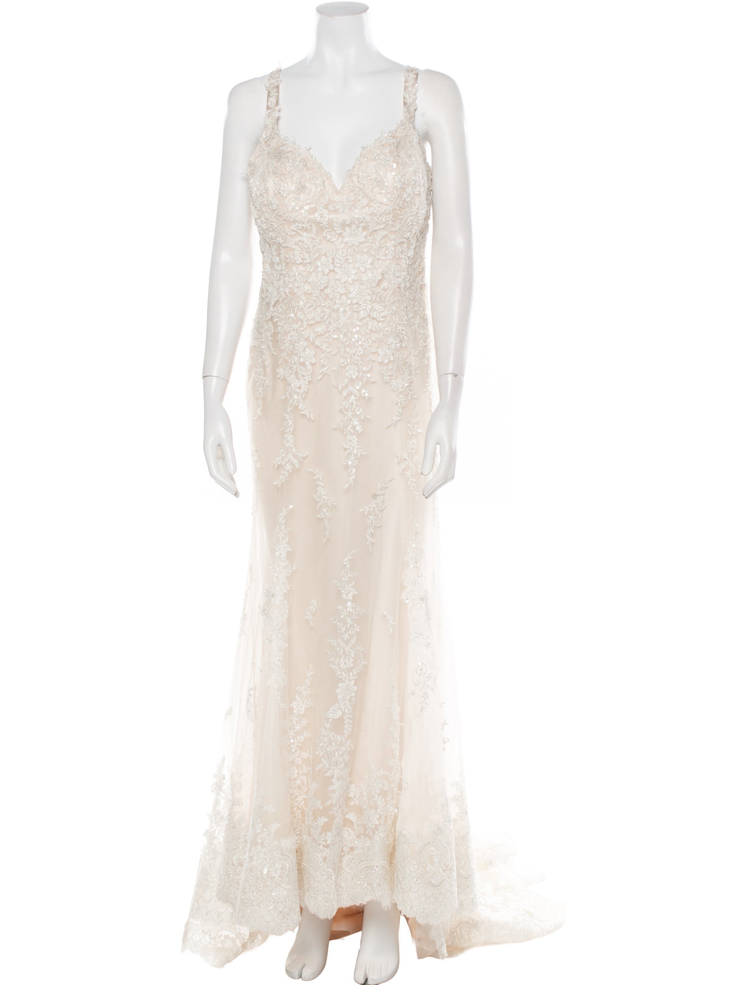 Maggie Sottero V-Neck Long Dress