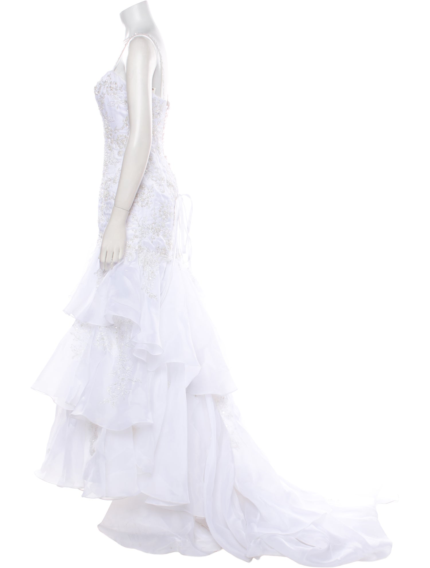 Maggie Sottero Lace Pattern Long Dress