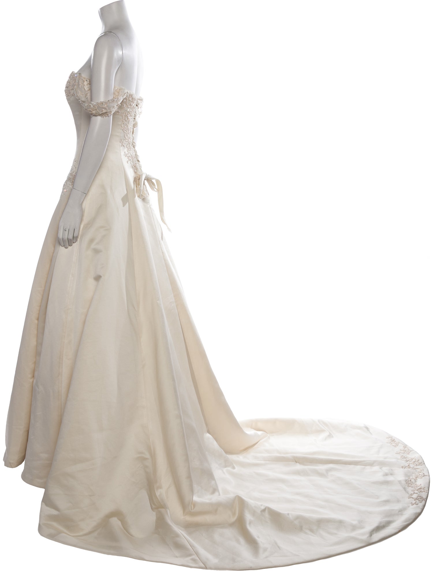 Maggie Sottero Off-The-Shoulder Long Dress