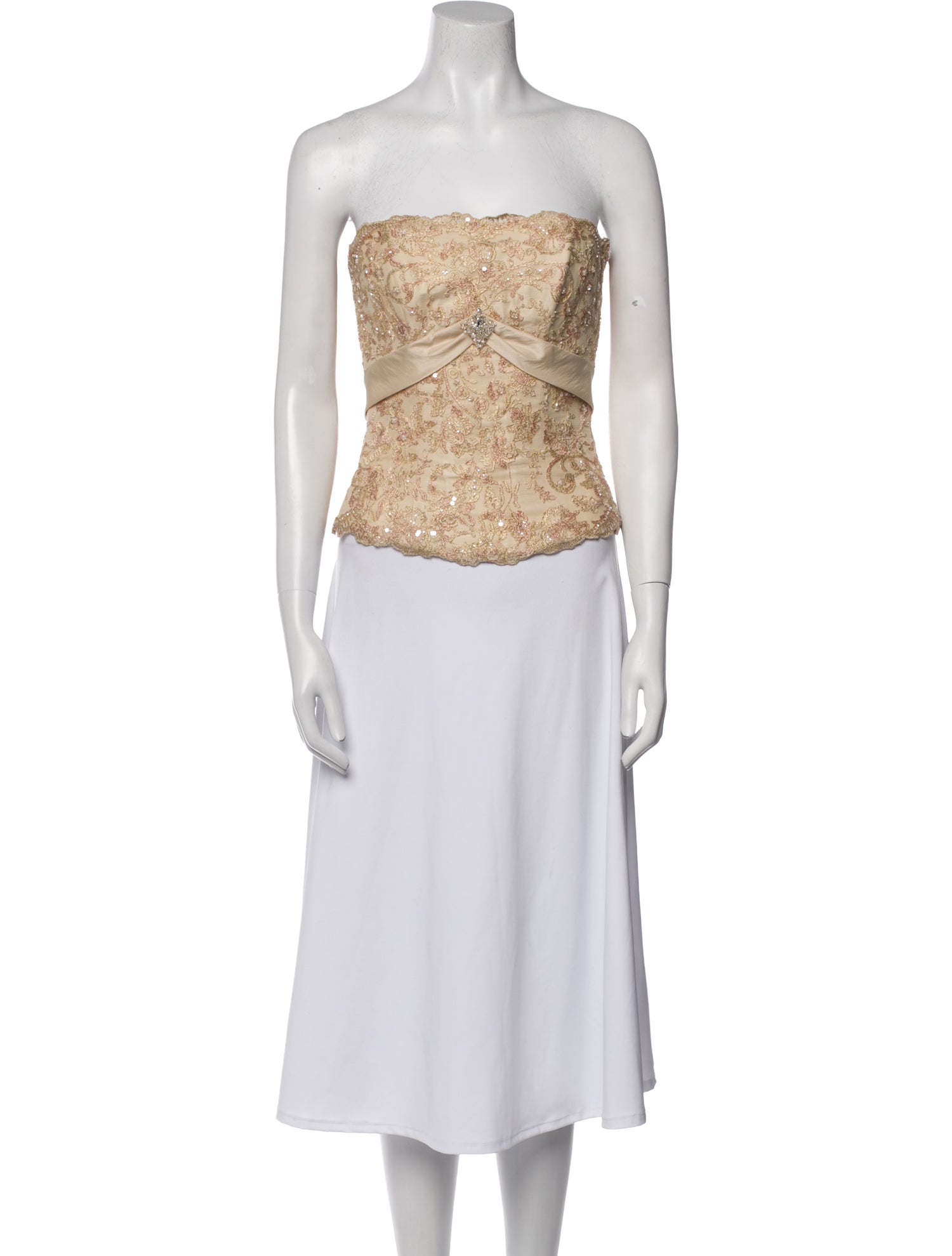 Maggie Sottero Vintage Strapless Crop Top