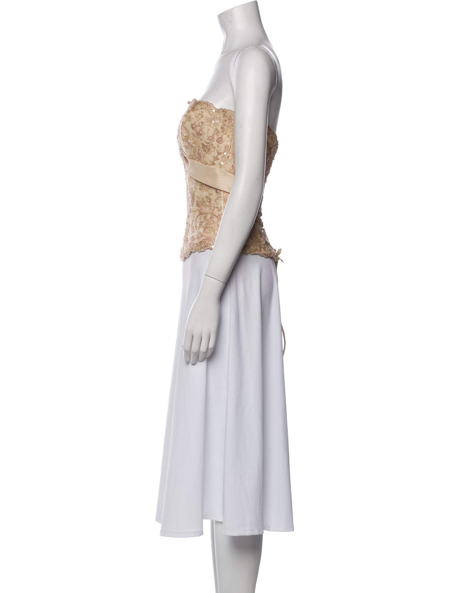 Maggie Sottero Vintage Strapless Crop Top