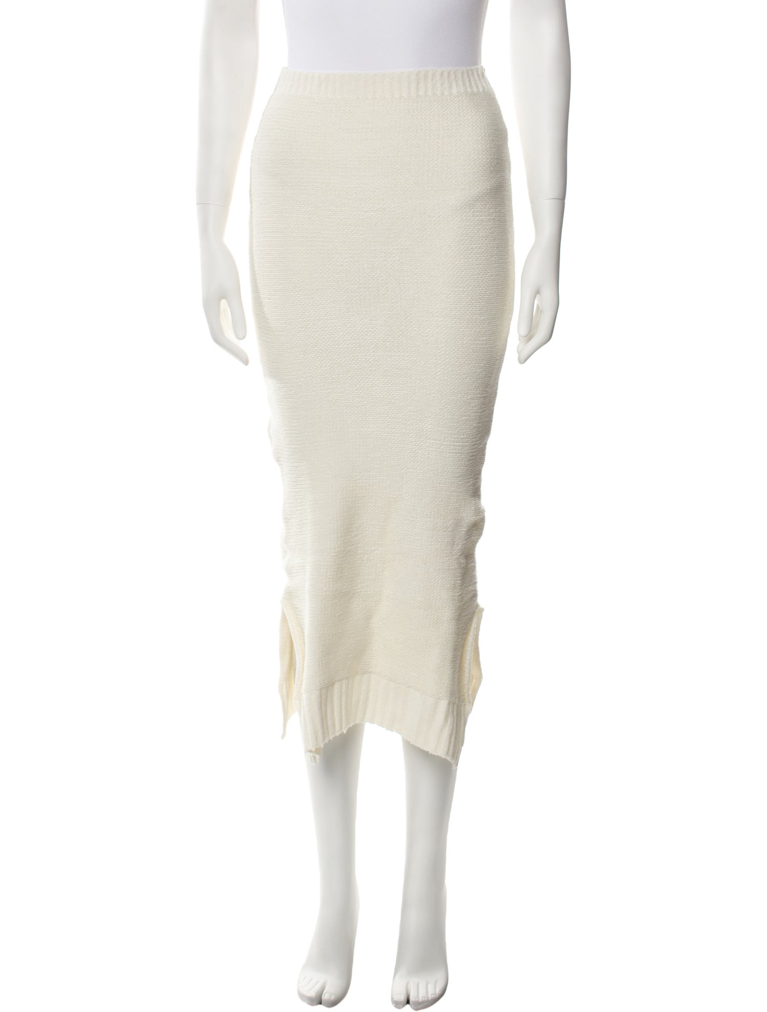 MaisonCléo Raw-Edge Trim Midi Length Skirt