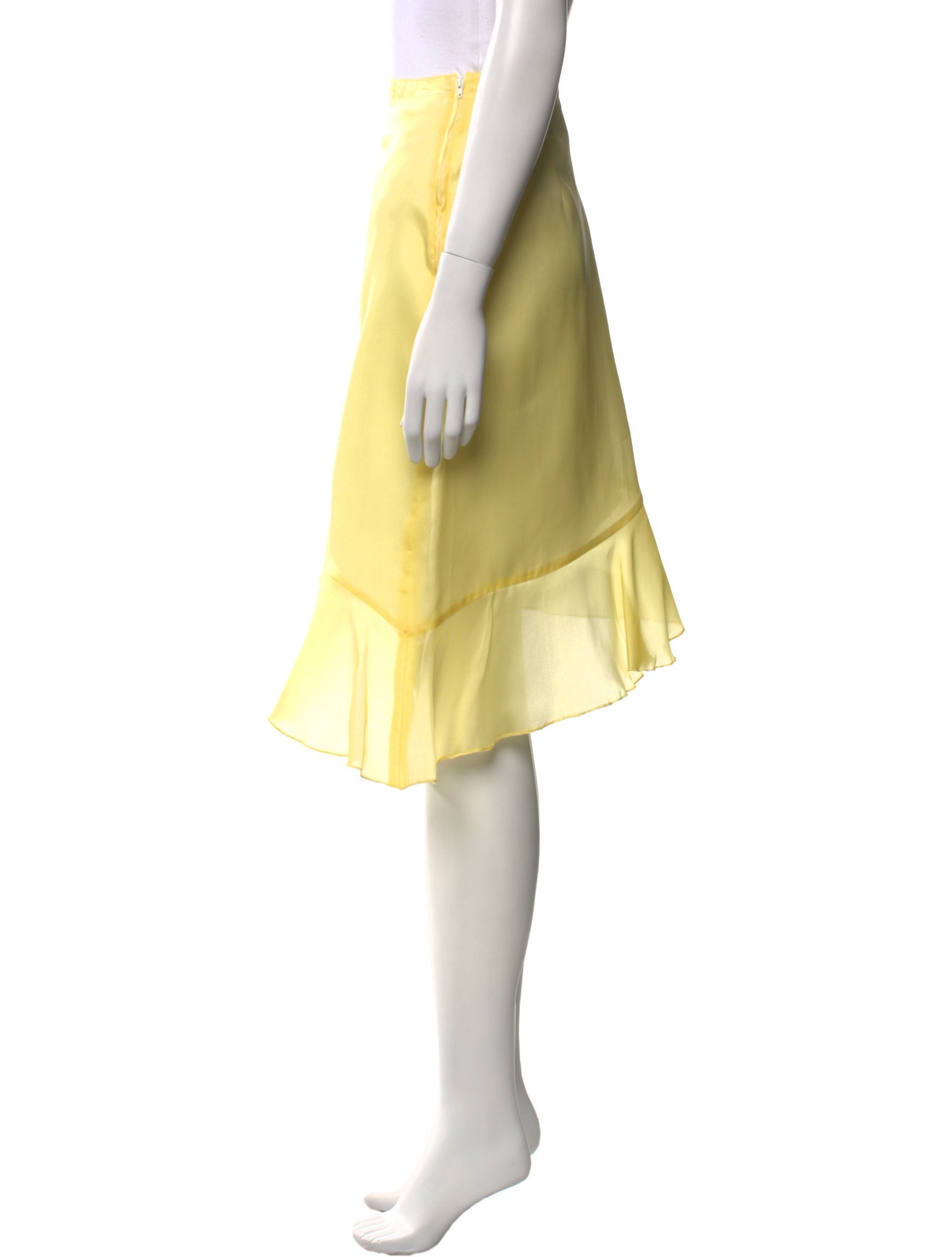 MaisonCléo Silk Knee-Length Skirt