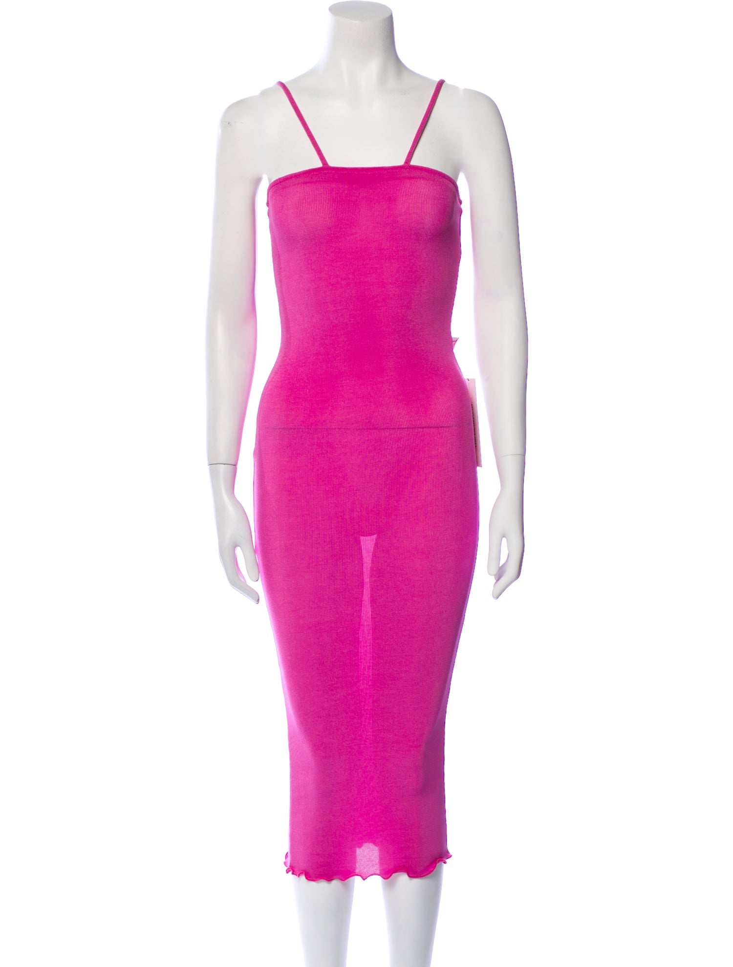 MaisonCléo Square Neckline Midi Length Dress