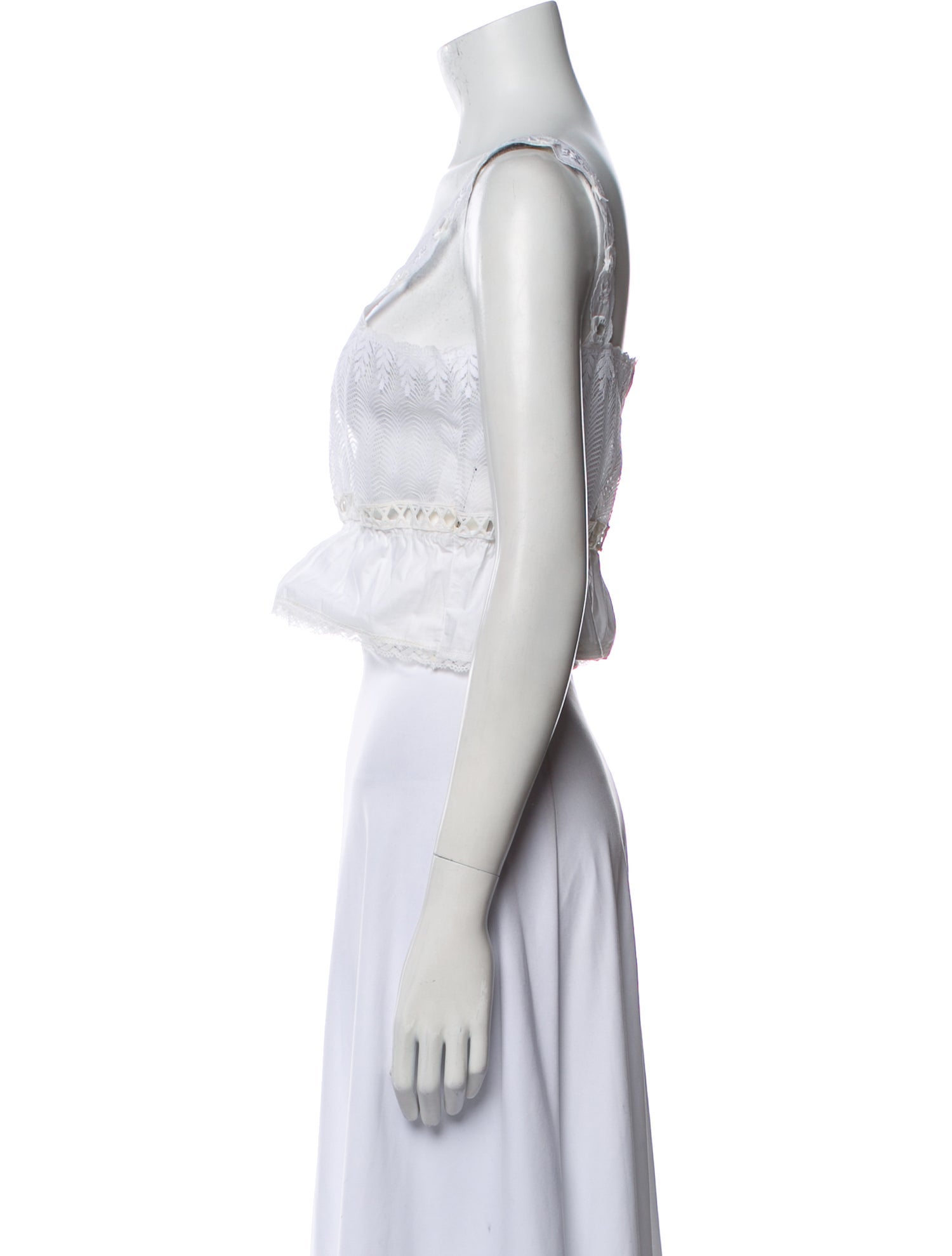 MaisonCléo Square Neckline Sleeveless Crop Top