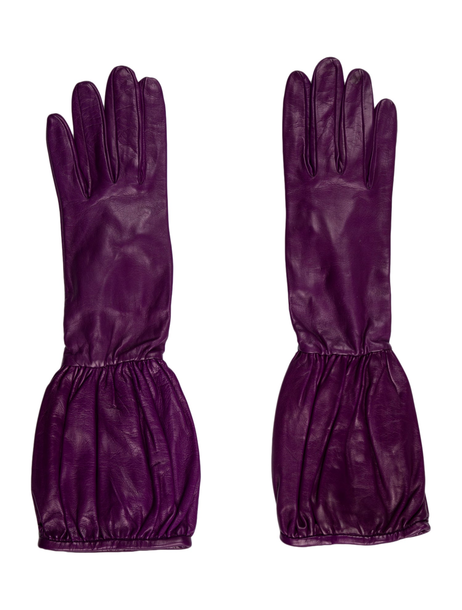 Maison Fabre Pleated Silk Gloves