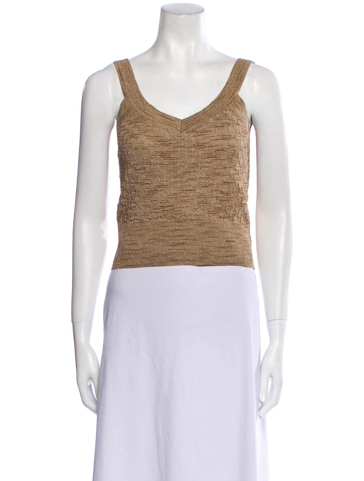Maiden Name Cashmere V-Neck Crop Top w/ Tags