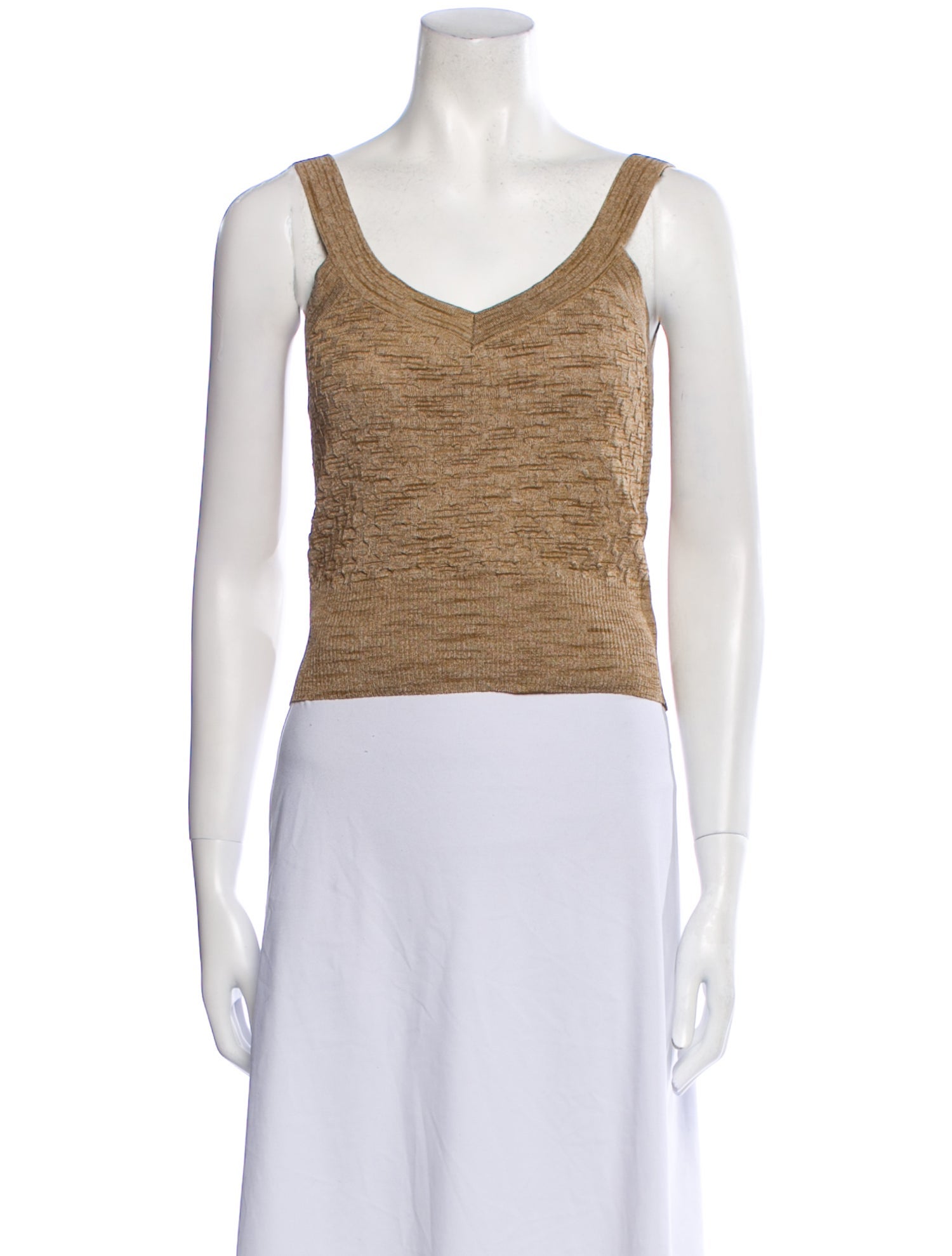 Maiden Name V-Neck Sleeveless Crop Top w/ Tags