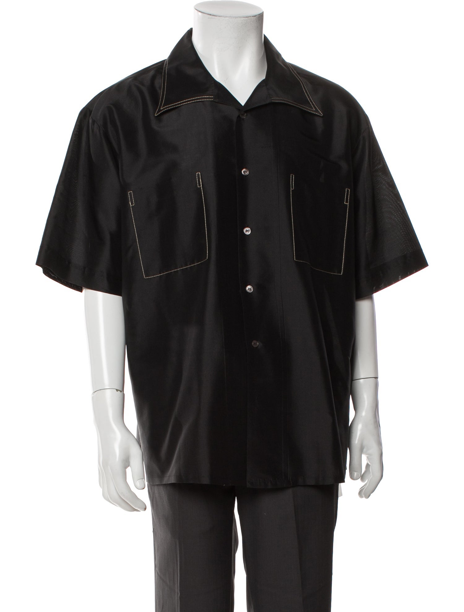 Maiden Name Silk Short Sleeve Shirt