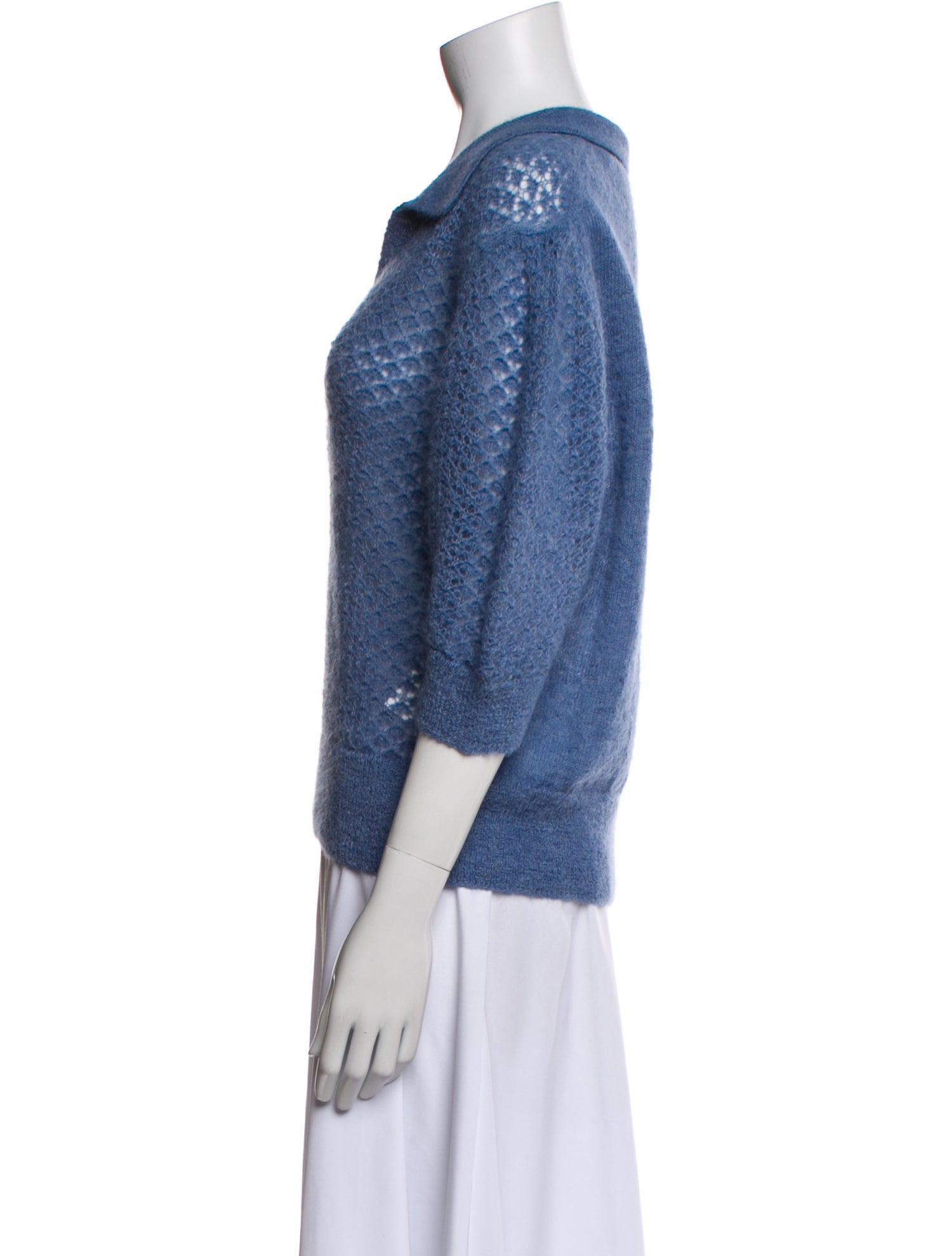 Maiden Name Mohair V-Neck Sweatshirt w/ Tags