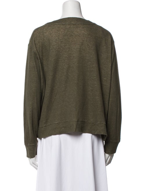 Majestic Filatures V-Neck Long Sleeve Crop Top