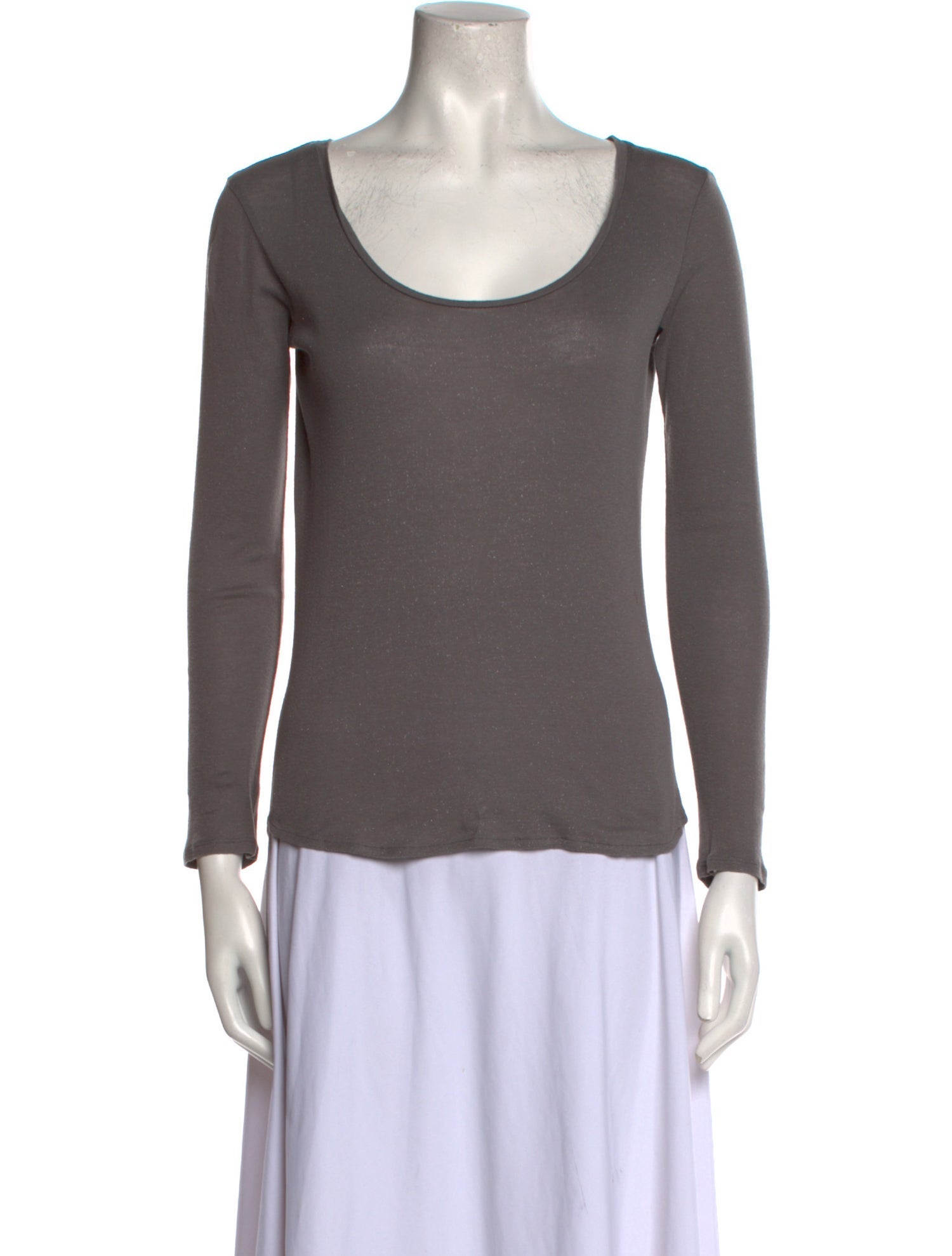 Majestic Filatures Scoop Neck Long Sleeve Top