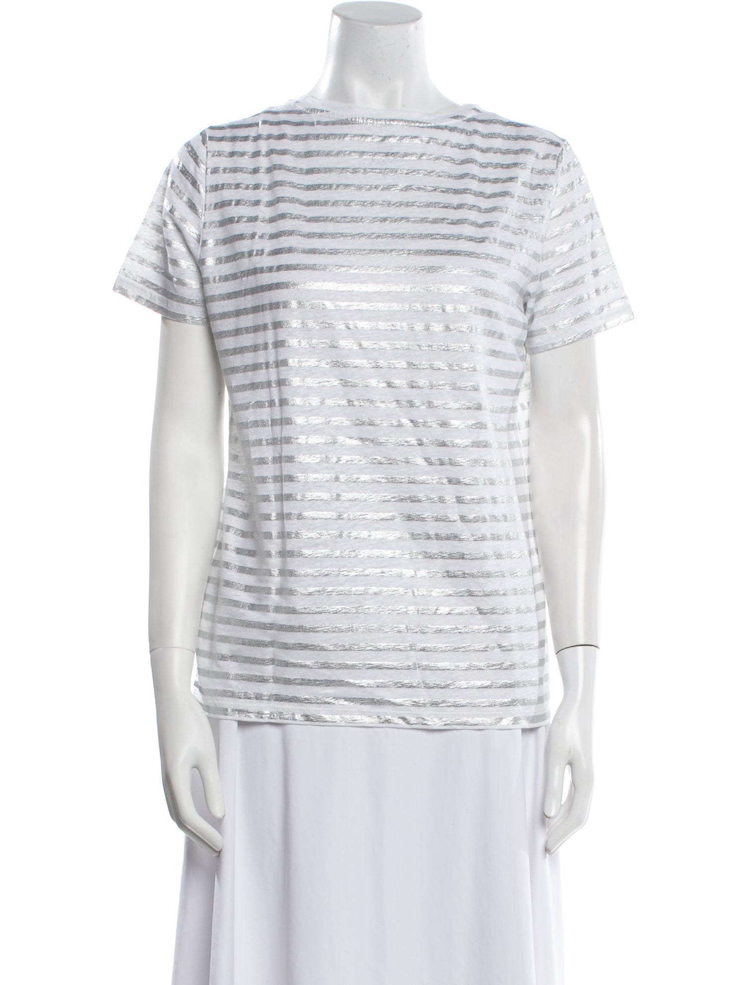 Majestic Filatures Linen Striped T-Shirt