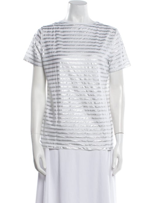 Majestic Filatures Linen Striped T-Shirt