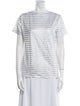 Majestic Filatures Linen Striped T-Shirt