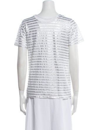 Majestic Filatures Linen Striped T-Shirt
