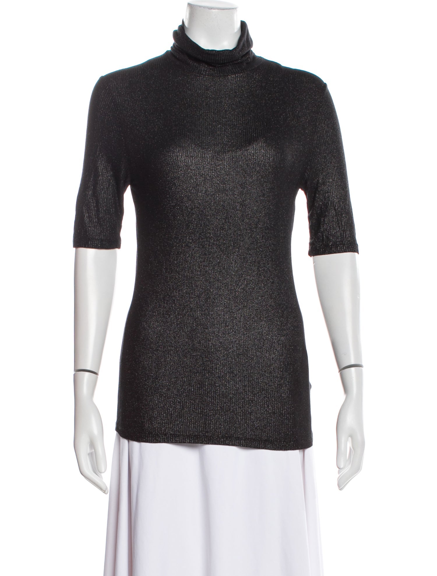 Majestic Filatures Turtleneck Three-Quarter Sleeve Top