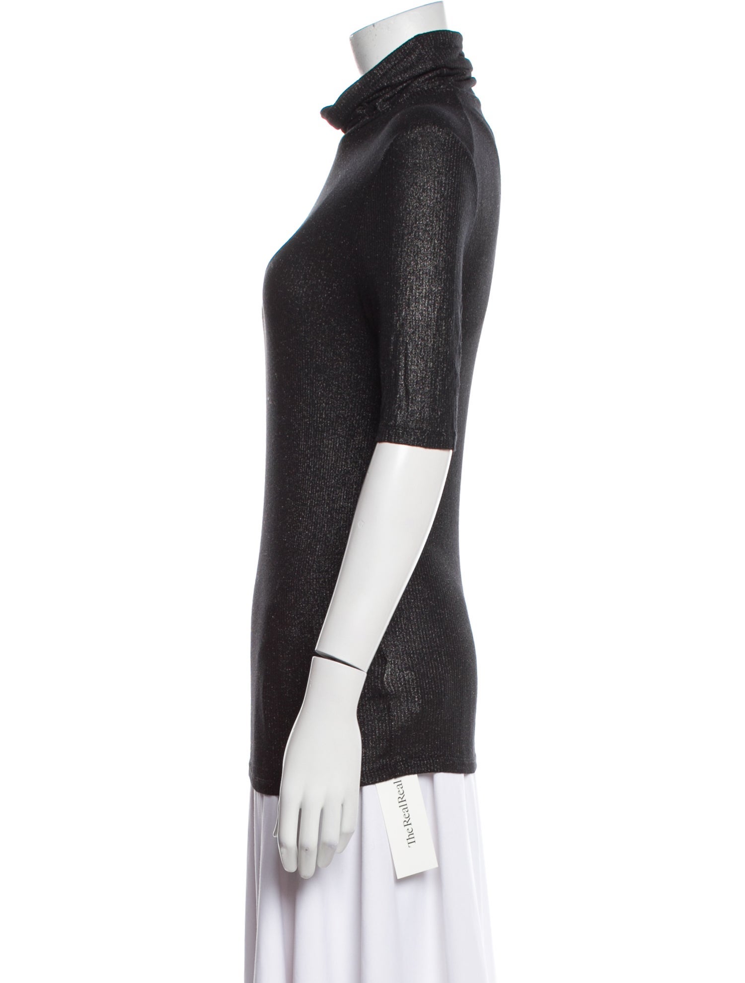 Majestic Filatures Turtleneck Three-Quarter Sleeve Top