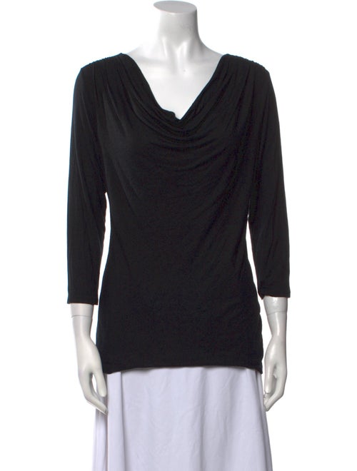 Majestic Filatures Cowl Neck Three-Quarter Sleeve Top