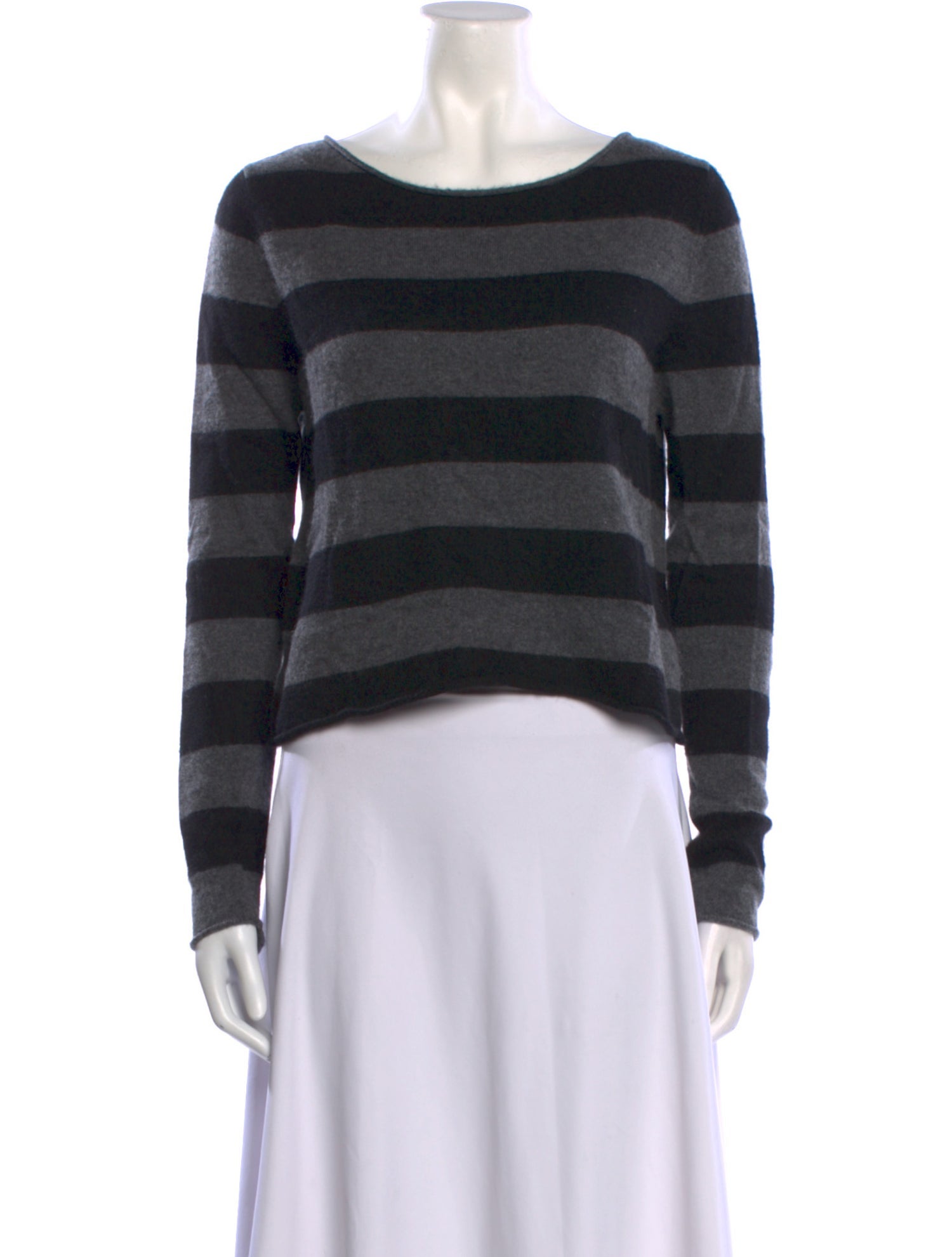 Majestic Filatures Crochet Striped Sweater