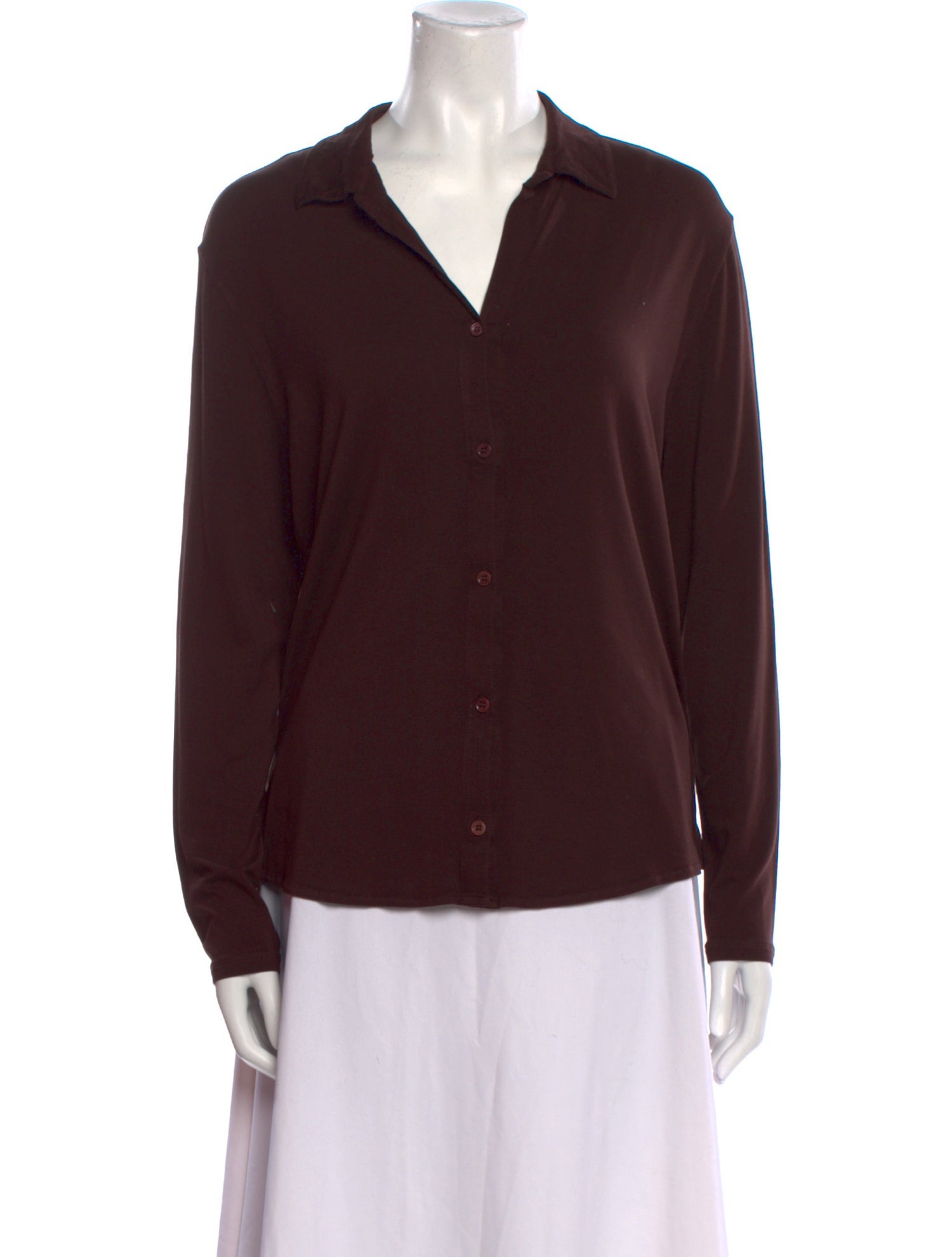 Majestic Filatures Long Sleeve Button-Up Top