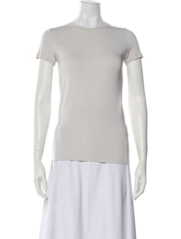 Pre-owned Majestic Crew Neck Short Sleeve T-shirt In White