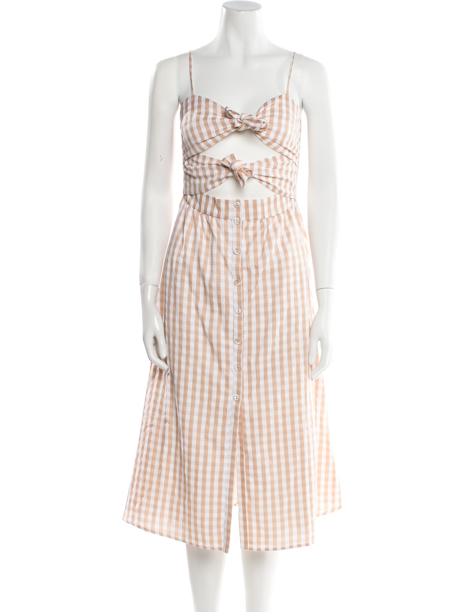 Majorelle Plaid Print Midi Length Dress w/ Tags