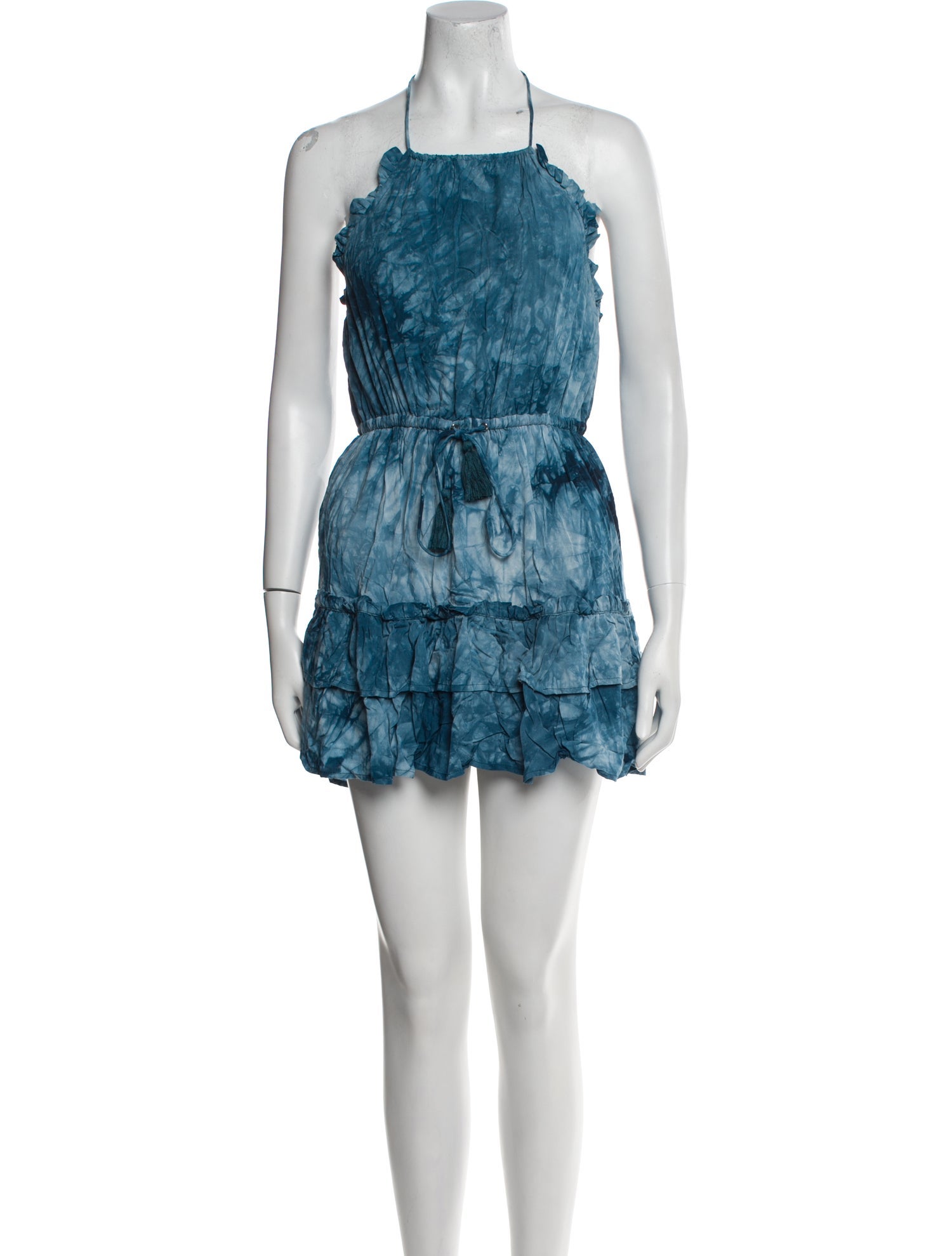 Majorelle Tie-Dye Print Mini Dress