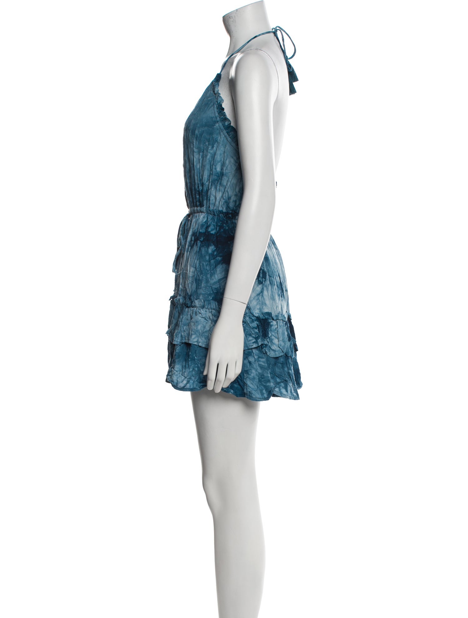 Majorelle Tie-Dye Print Mini Dress