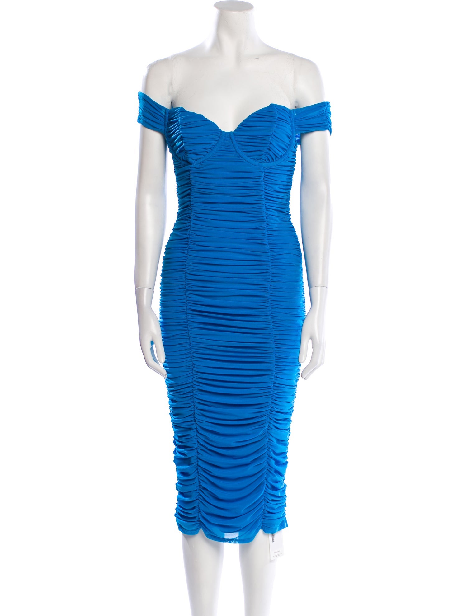 Majorelle Off-The-Shoulder Midi Length Dress