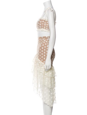 Majorelle Polka Dot Print Skirt Set