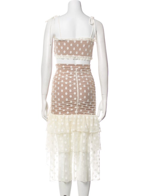 Majorelle Polka Dot Print Skirt Set