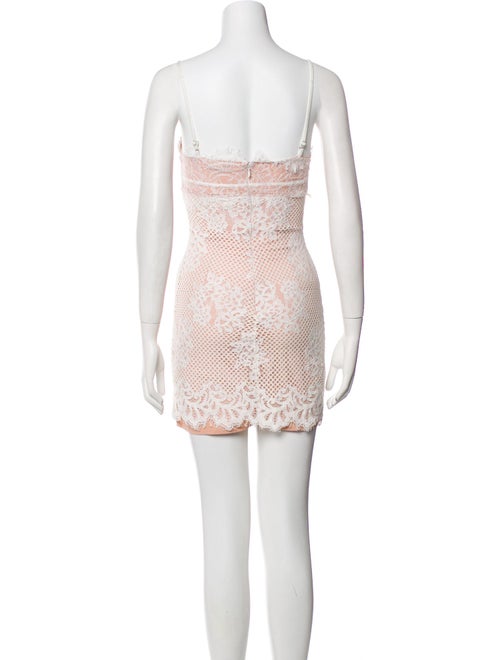 Majorelle Lace Pattern Mini Dress