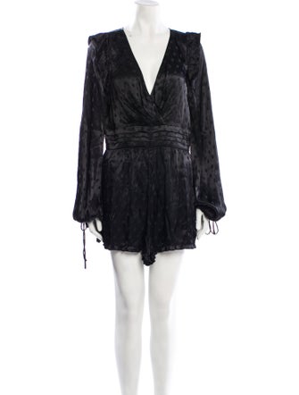 Majorelle Silk Polka Dot Print Romper