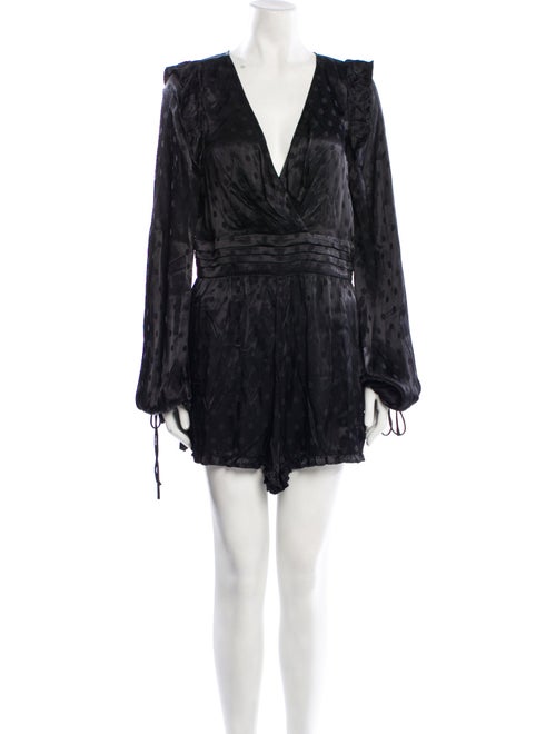 Majorelle Silk Polka Dot Print Romper