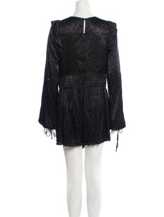 Majorelle Silk Polka Dot Print Romper