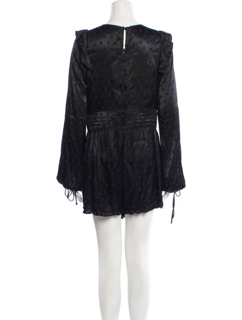 Majorelle Silk Polka Dot Print Romper