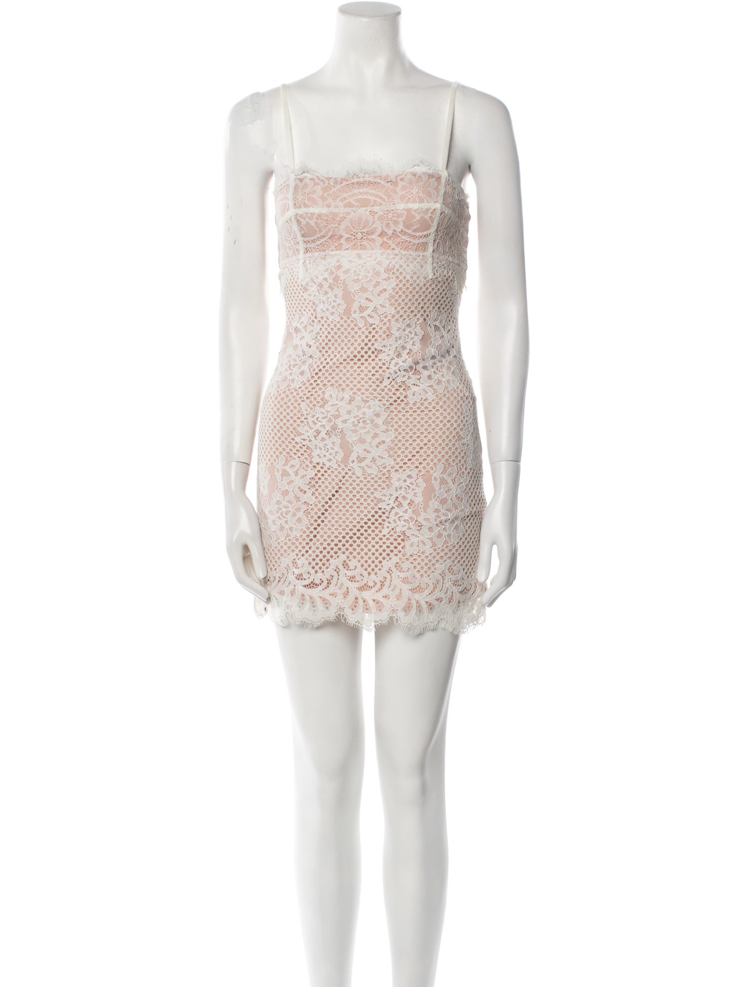 Majorelle Lace Pattern Mini Dress