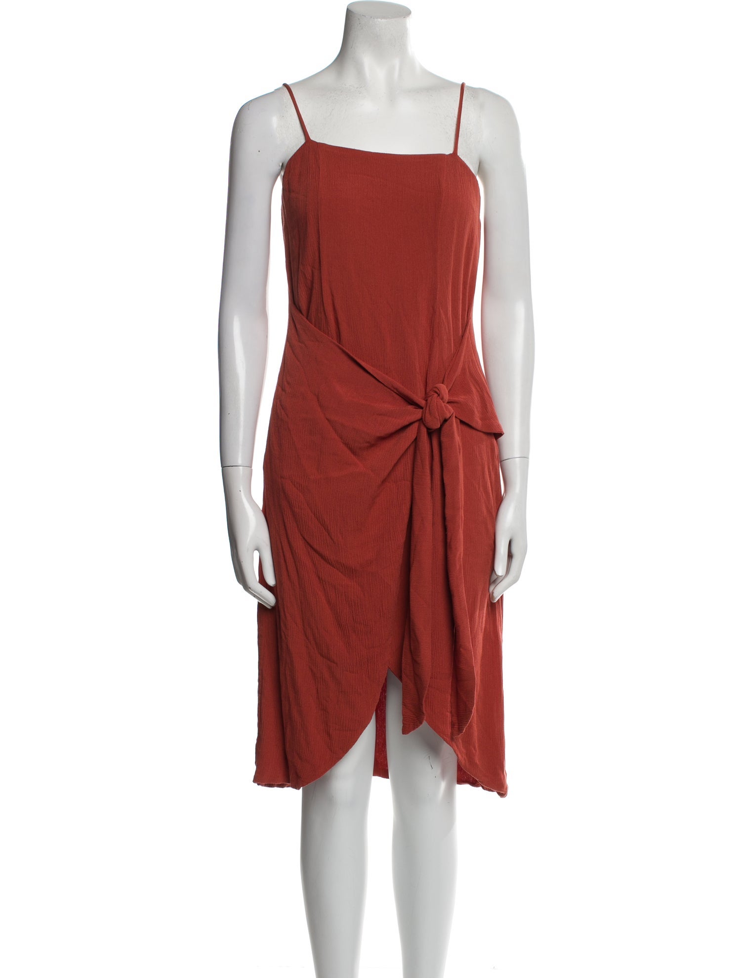 Majorelle Square Neckline Knee-Length Dress