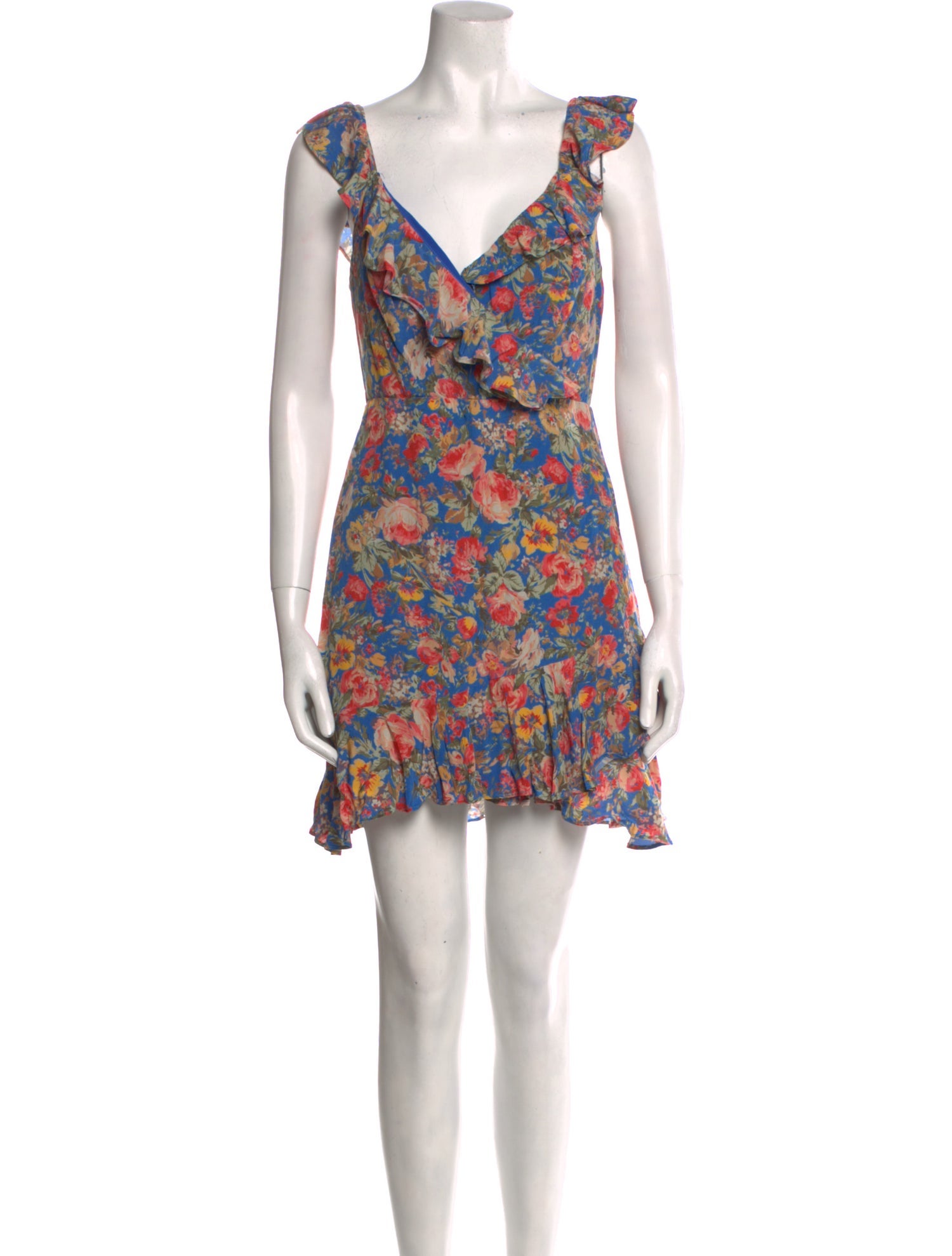 Majorelle Floral Print Mini Dress