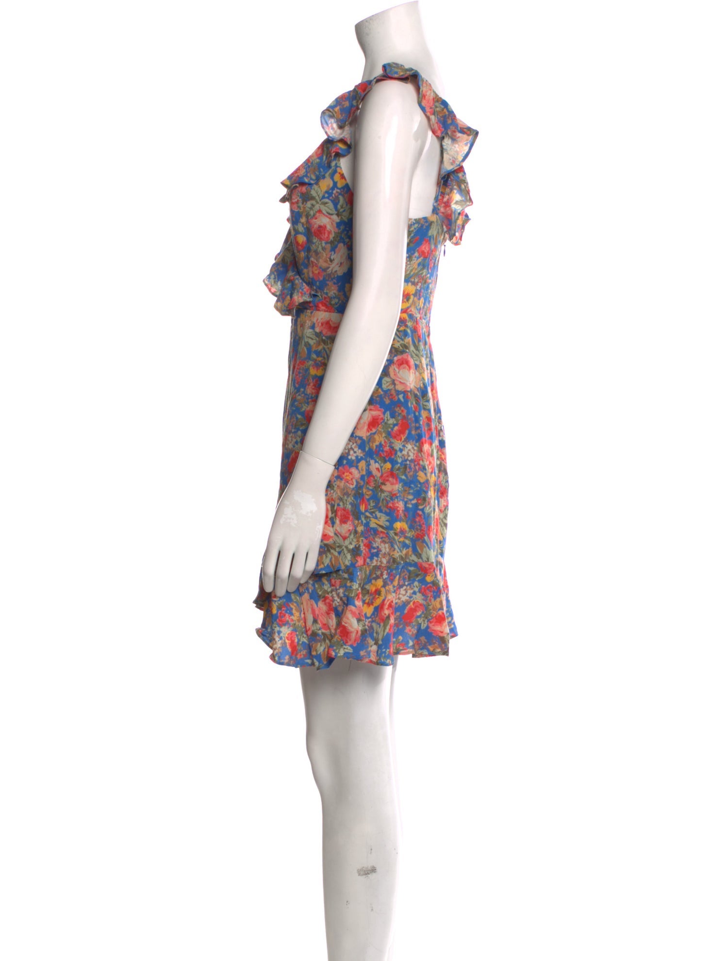 Majorelle Floral Print Mini Dress