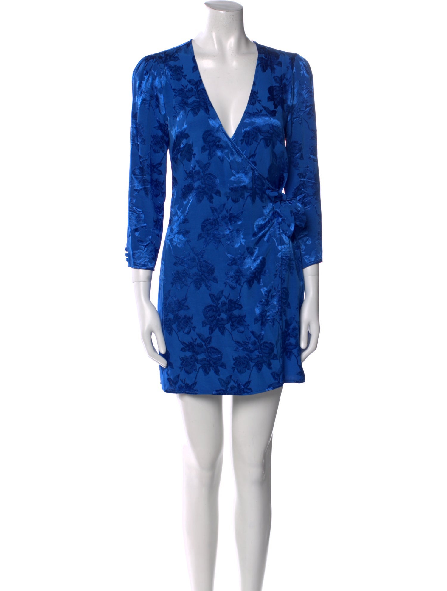 Majorelle Floral Print Mini Dress