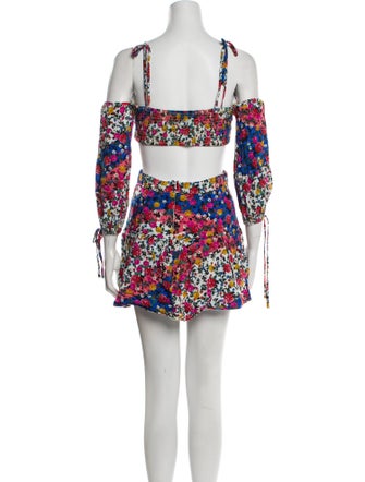 Majorelle Floral Print Skirt Set
