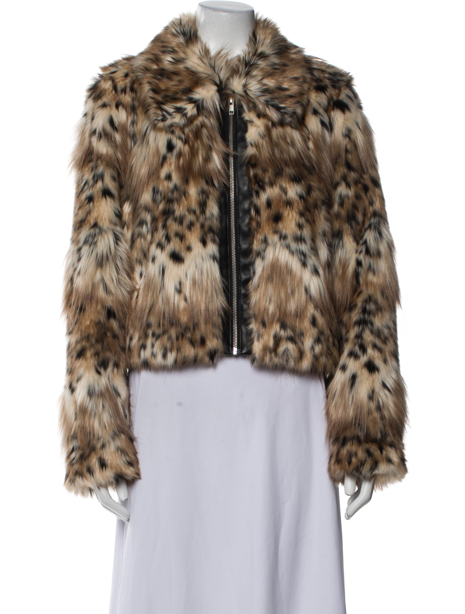 Majorelle Animal Print Faux Fur Coat