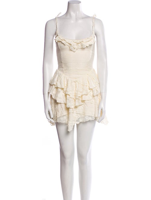 Majorelle Square Neckline Mini Dress