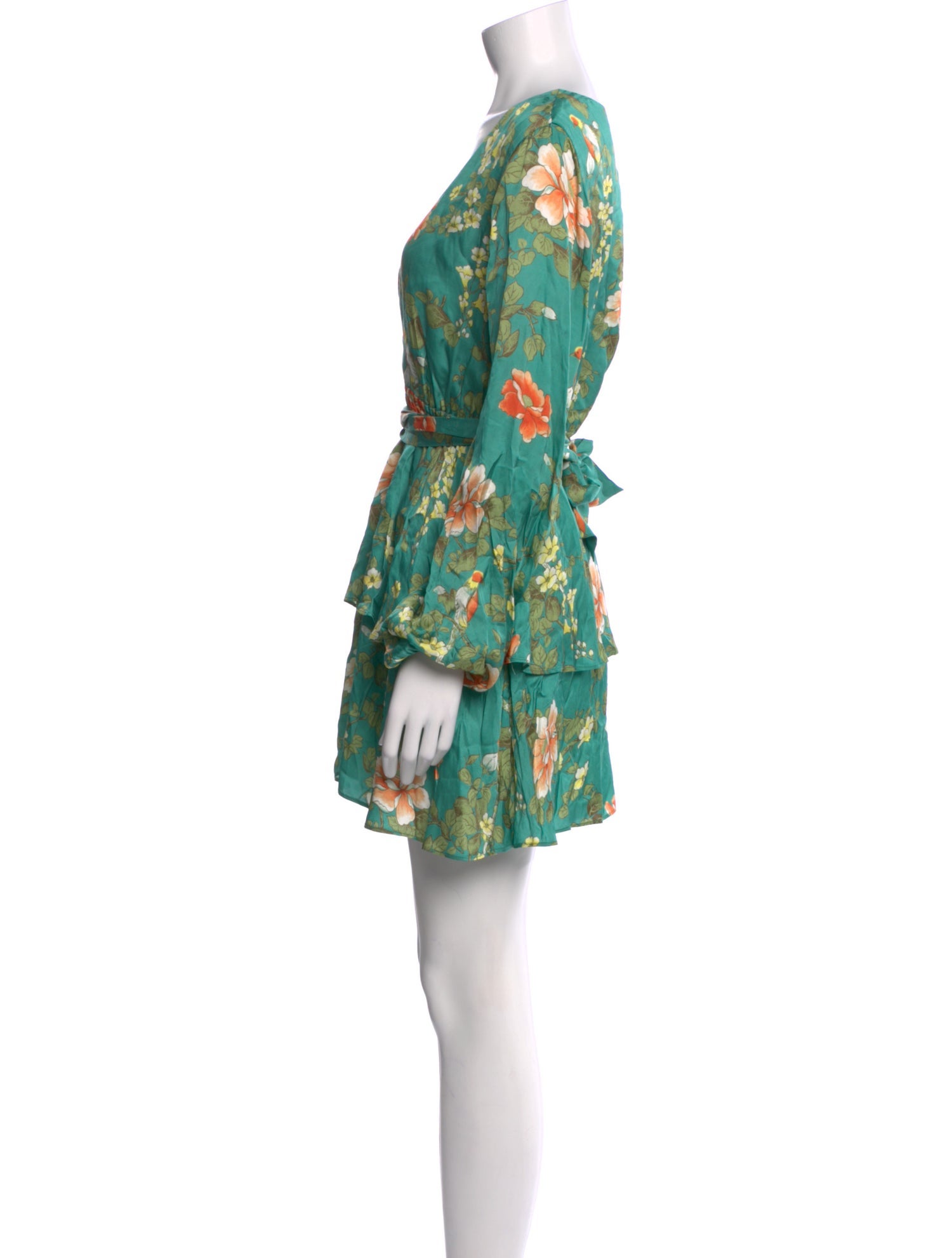 Majorelle Floral Print Mini Dress