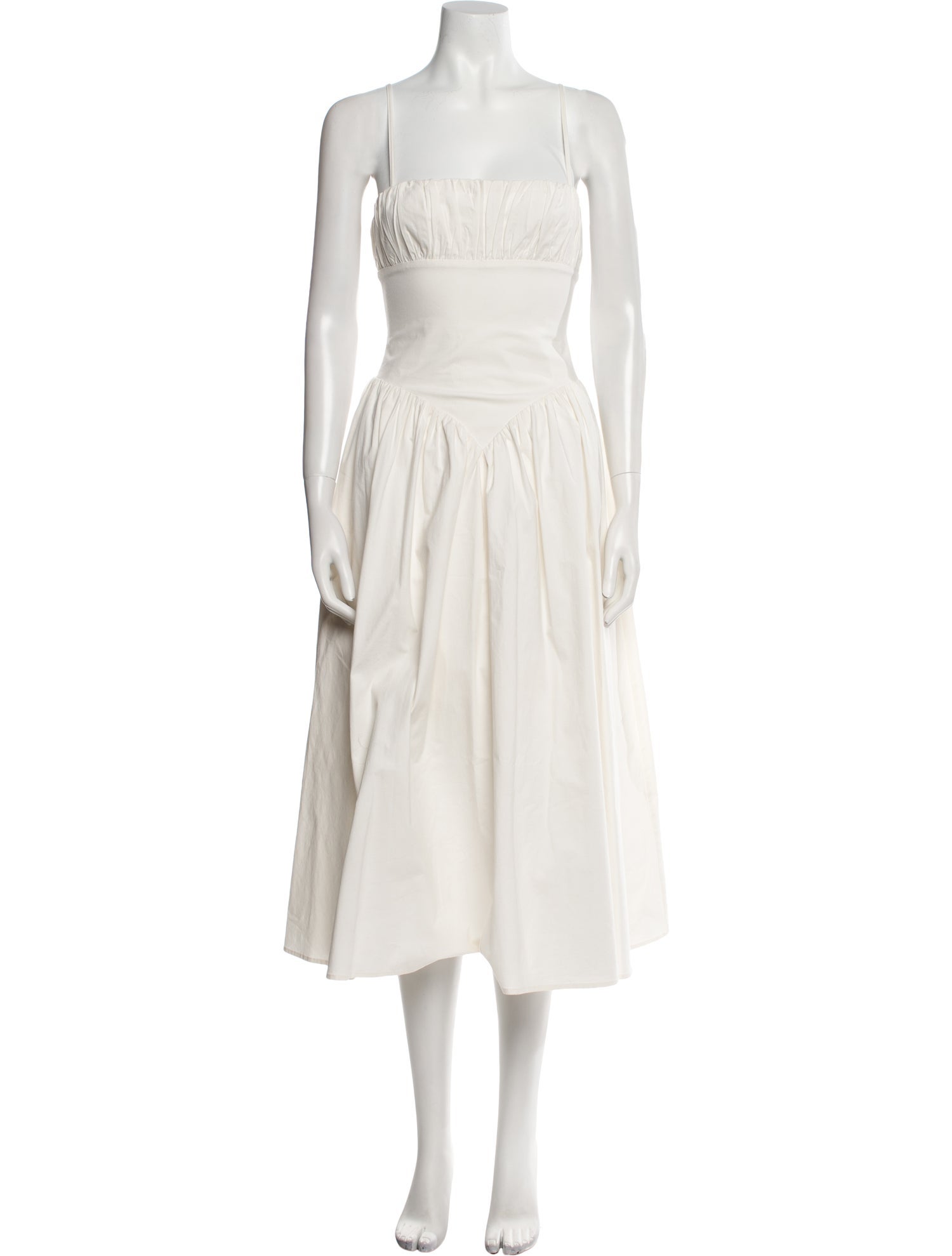 Majorelle Square Neckline Midi Length Dress