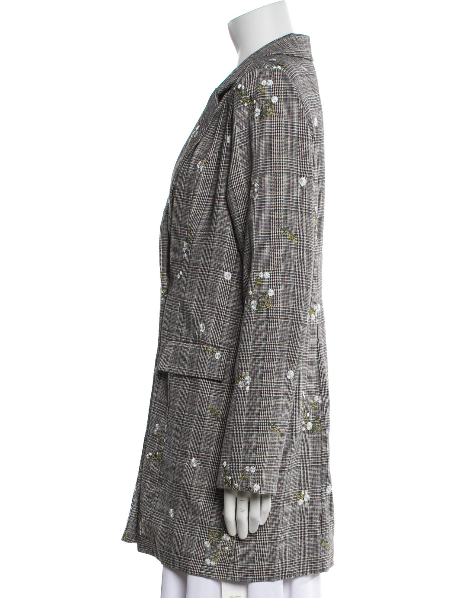 Majorelle Houndstooth Print Blazer