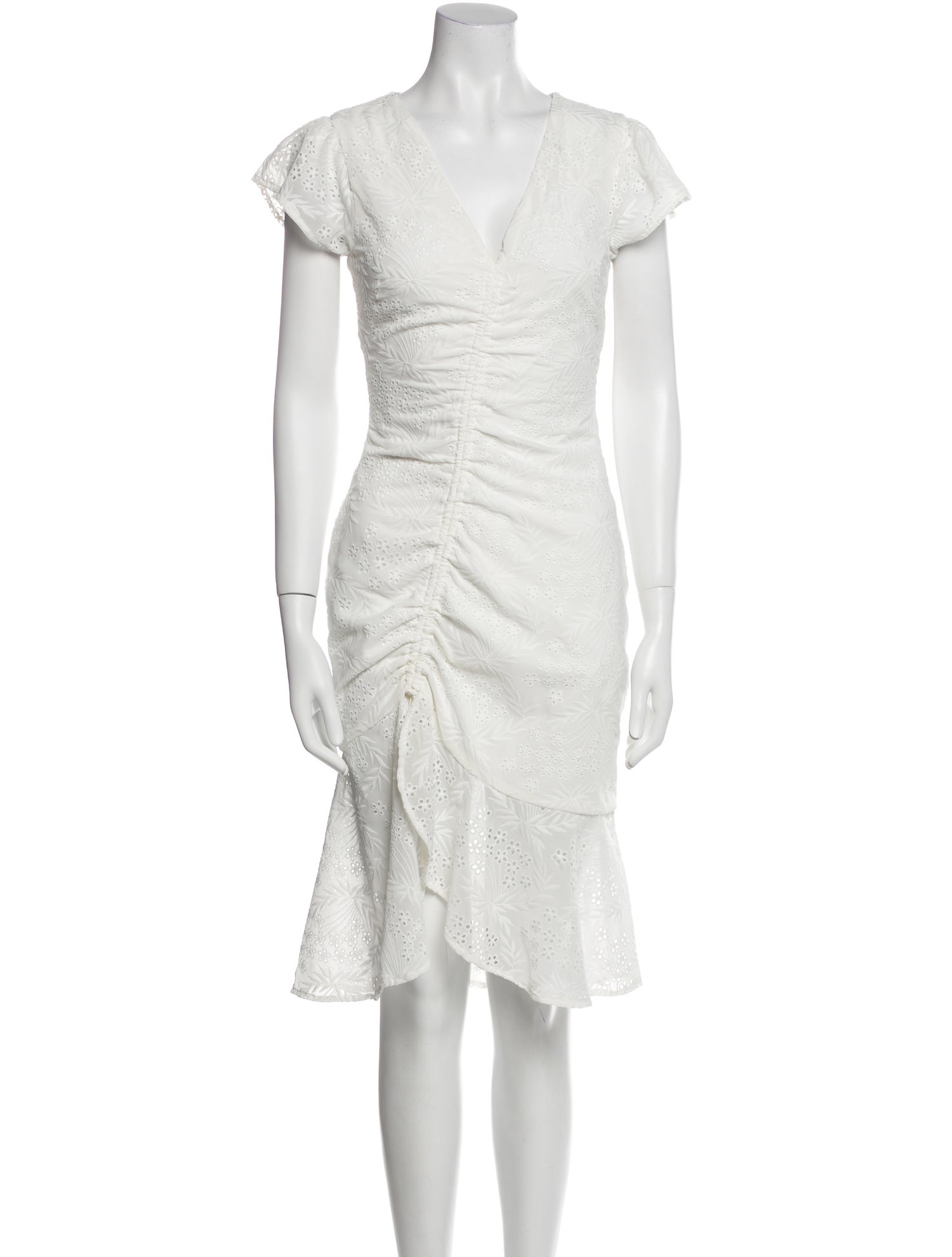 Majorelle V-Neck Knee-Length Dress