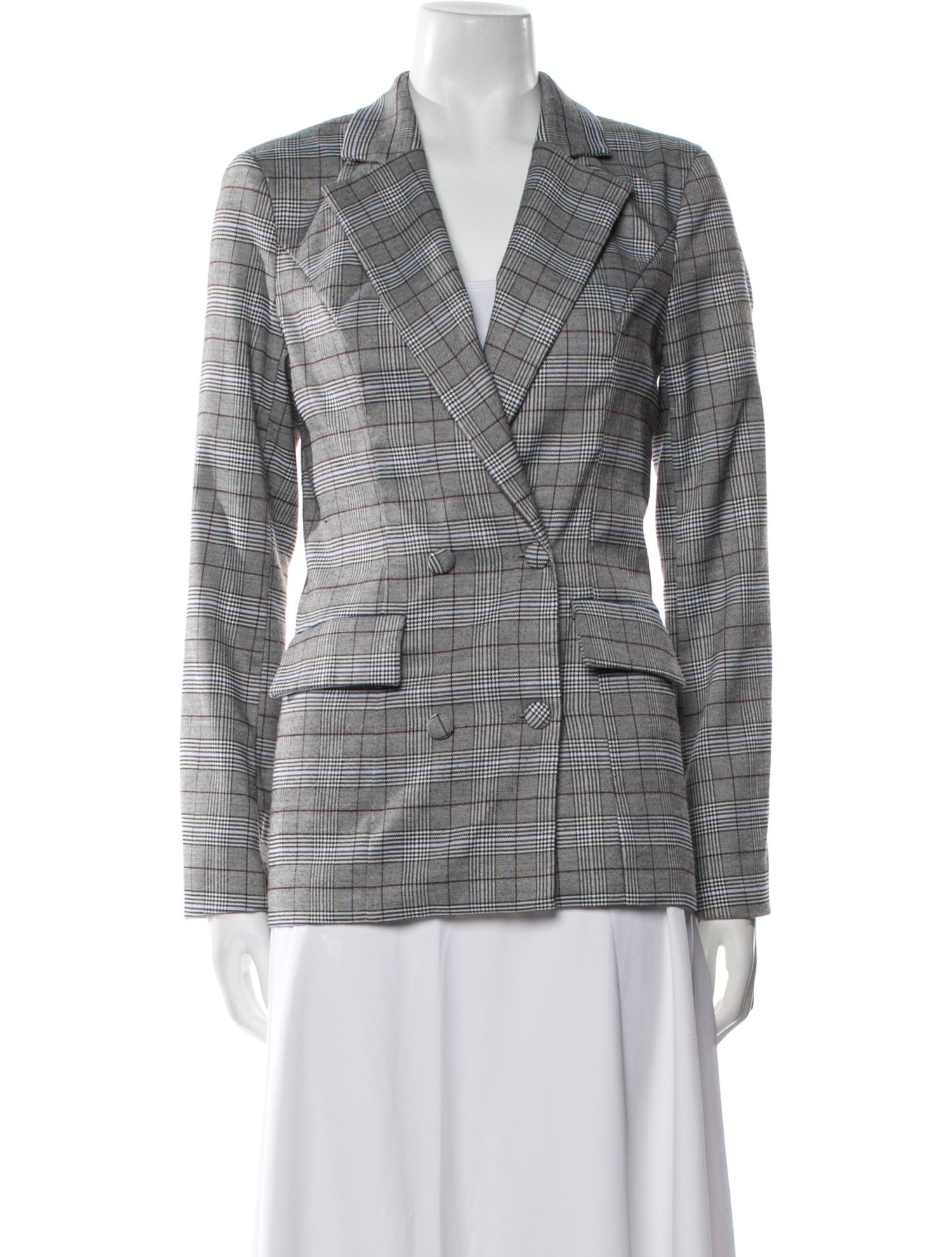 Majorelle Plaid Print Blazer